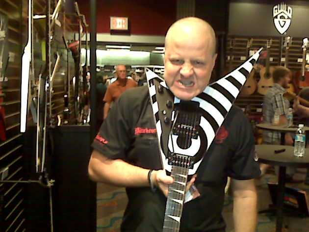 Nick Bowcot with Jackson RR5FR Rhoads Nick Bowcott loves the Jackson RR5FR Rhoads